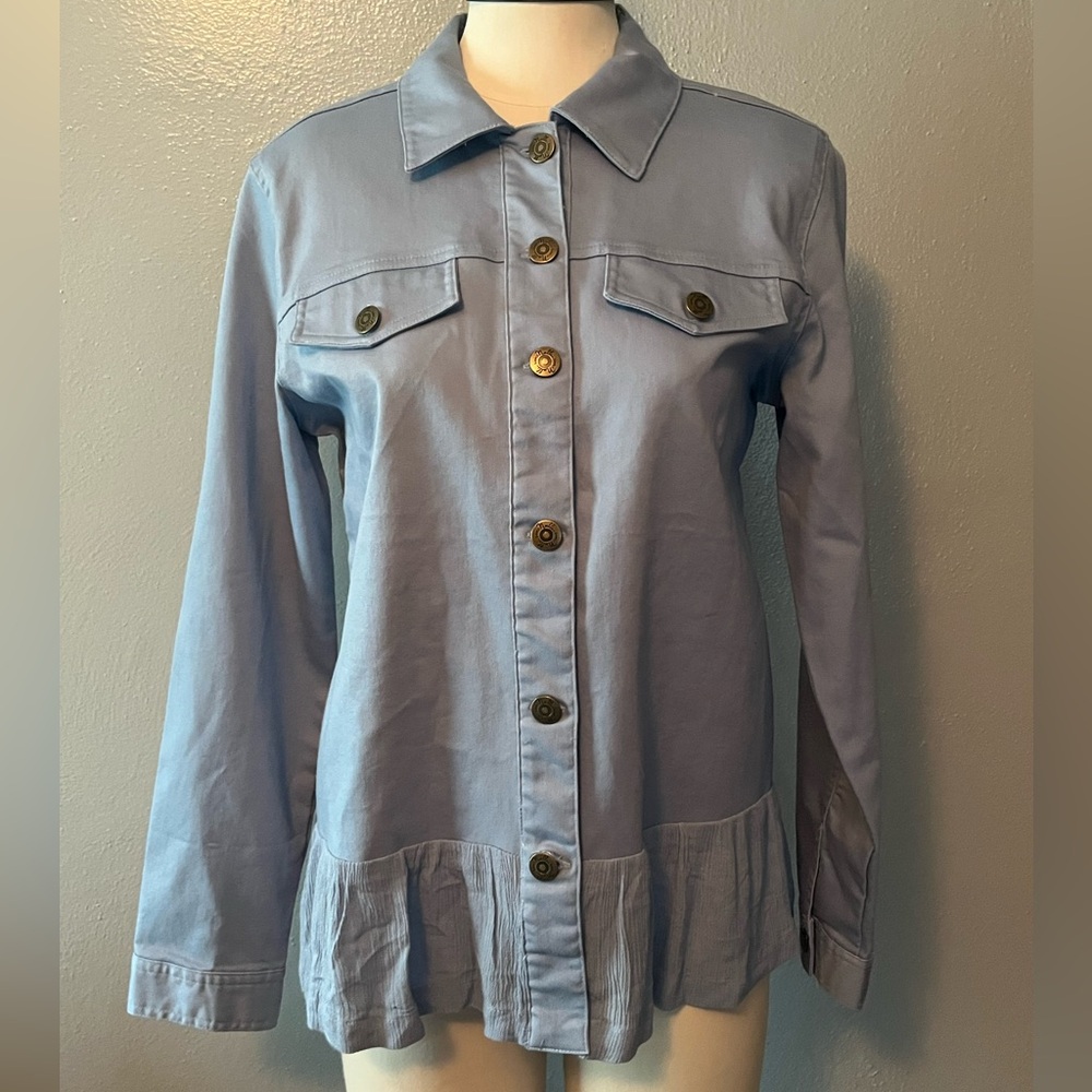 SIMPLY Noelle Cottagecore Blue Jacket with lace back Size S/M